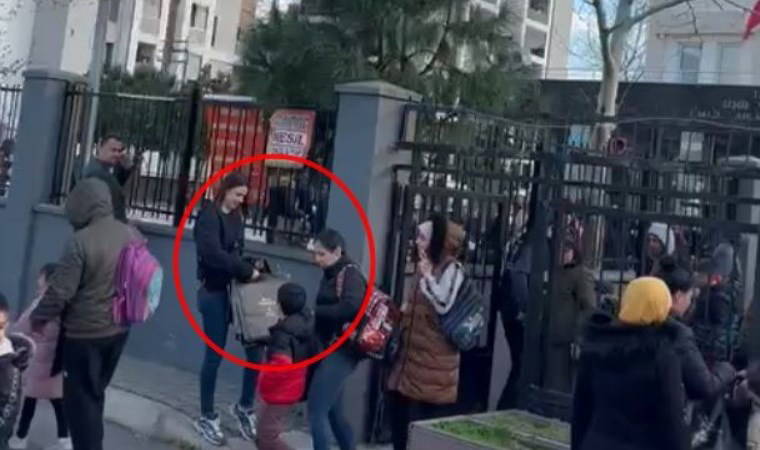 Bu kez de okul önünde!