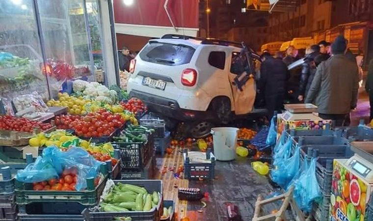 Otomobil manava daldı: 1 yaralı