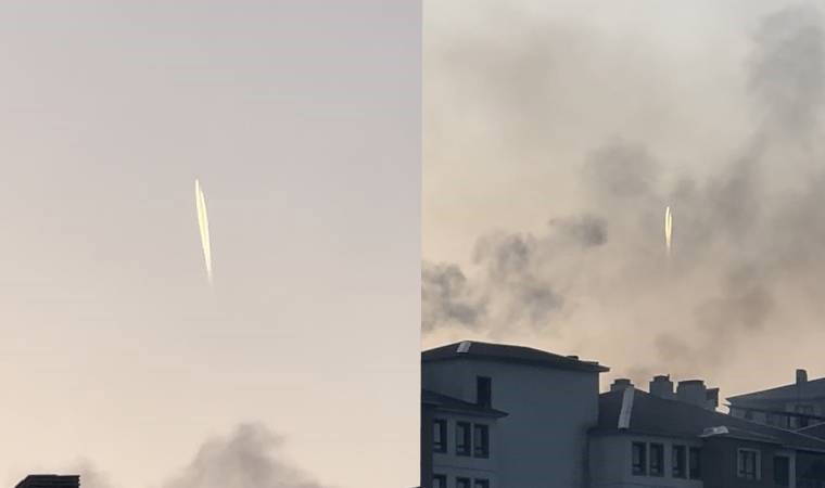 Hakkari'de gökyüzündeki ışık saçan cisim kameralara yansıdı!