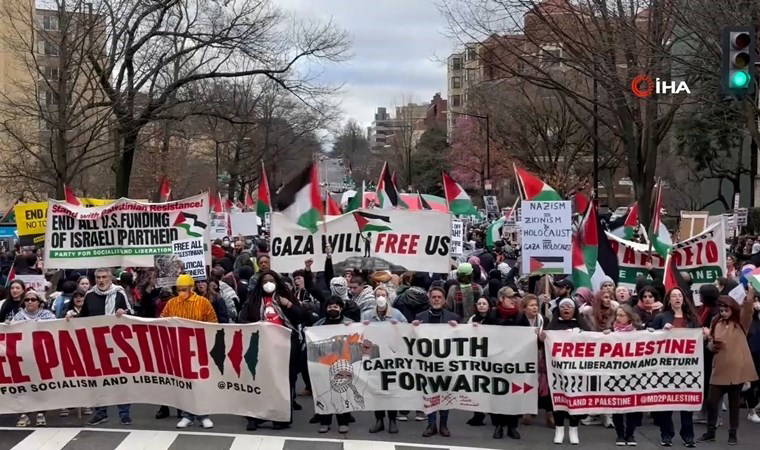 Büyükelçilik önünde protesto: 'Nazizm=Siyonizm'