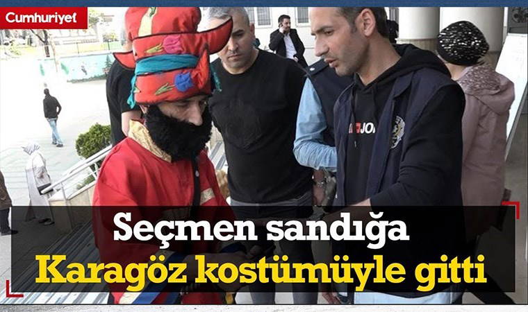 Seçmen renkli kostümleriyle sandığa gitti; İşte o anlar...