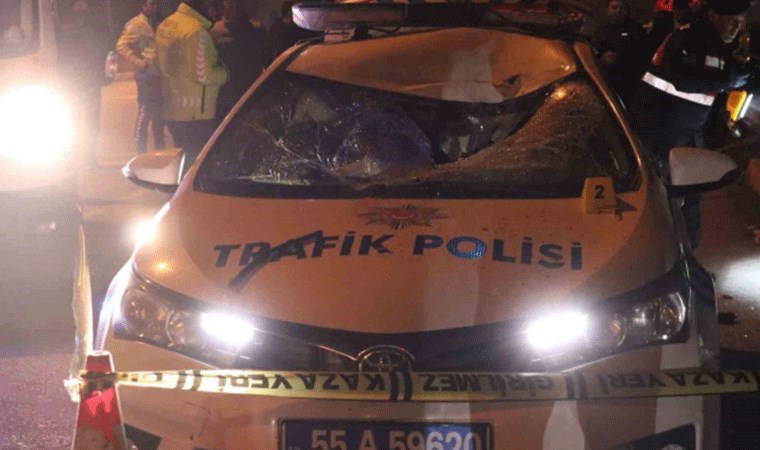 Kazadan kaçan otomobilin çarptığı 1 polis şehit oldu, 1 polis yaralandı