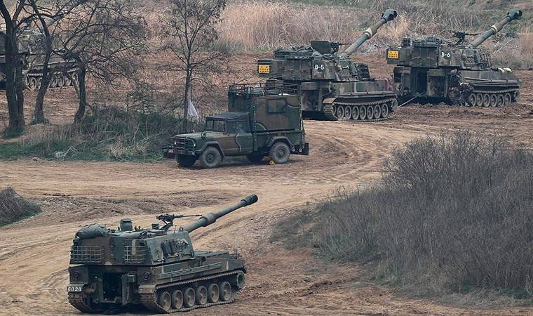 ABD ve Güney Kore'ye misilleme: Topçu tatbikatı gerçekleştirdi