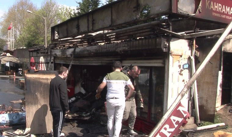 Beykoz’da büfe alev alev yandı