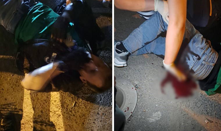 Üsküdar'da motokuryeye saldırı: 5 yerinden bıçaklandı!