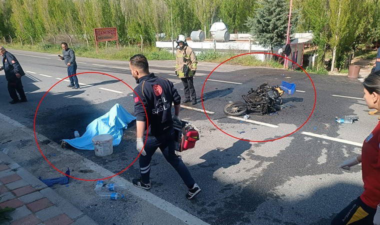 Mardin'de feci kaza: Otomobille çarpışıp alev alan motosikletin sürücüsü öldü