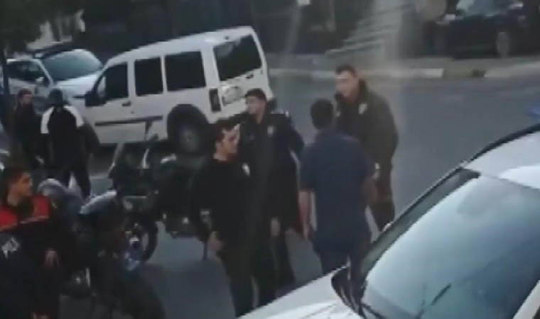 Kavga ihbarına giden motosikletli polis ekibi kaza yaptı: 1 polis yaralandı