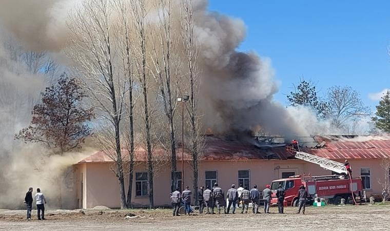 Erzurum Şeker Fabrikası'nda yangın!