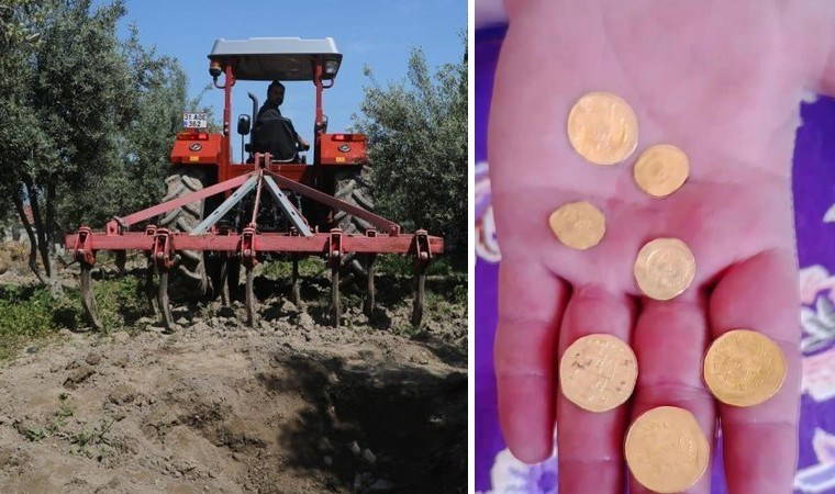 Bahçesini çapalarken buldu: Bir küp dolusu sikke! Bizans dönemine ait....