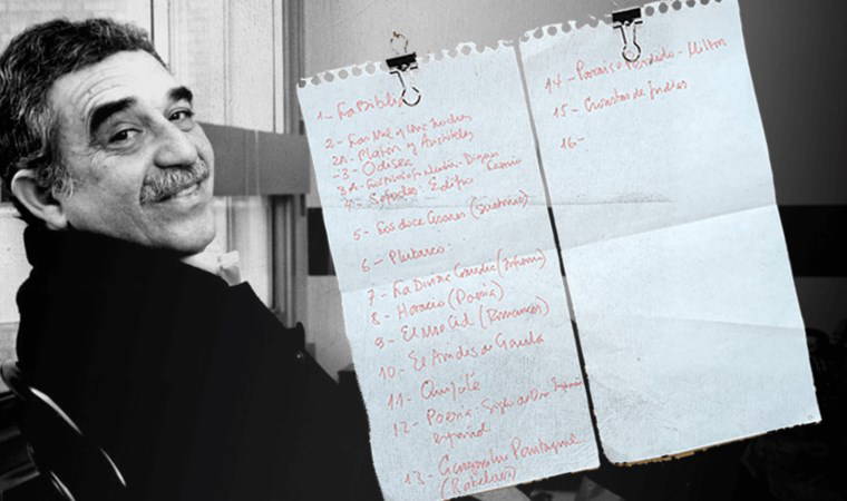 Gabriel Garcia Marquez'in kendi el yazısından okunması gereken edebiyat klasikleri listesinde hangi kitaplar var?