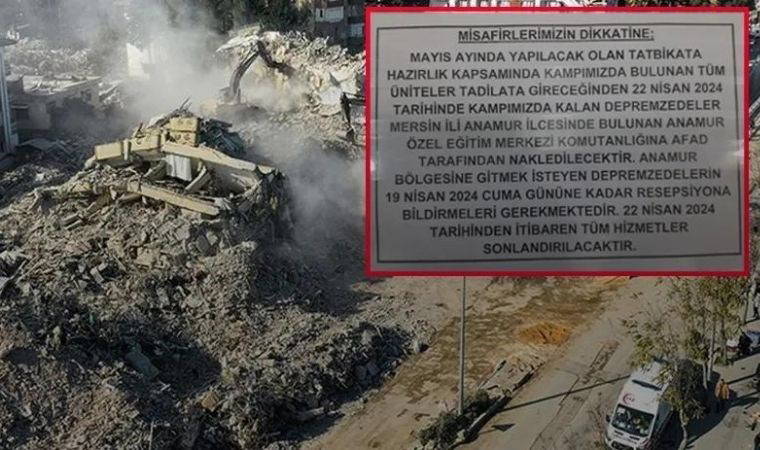 Depremzedelere “Tatbikat var, çıkın” dendi