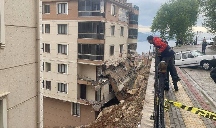 Bursa'da sağanak sırasında istinat duvarı çöktü; 2 yaralı