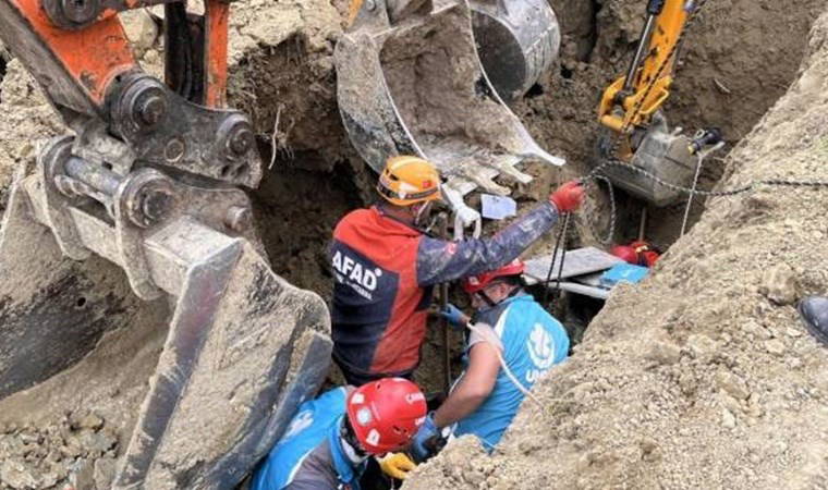 Bodrum'da göçük altında kalan işçiler kurtarıldı