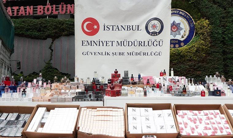 Arnavutköy'de sahte parfüm operasyonu: 64 bin şişe ele geçirildi