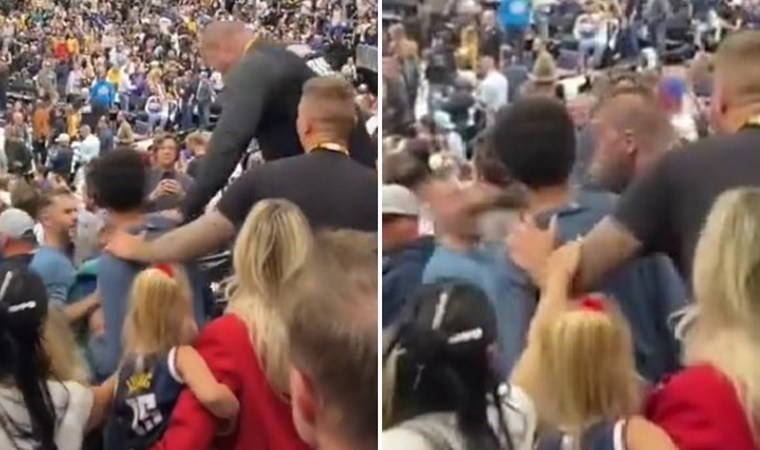 NBA play-off turunda skandal: Nikola Jokic'in ağabeyi taraftara yumruk attı!