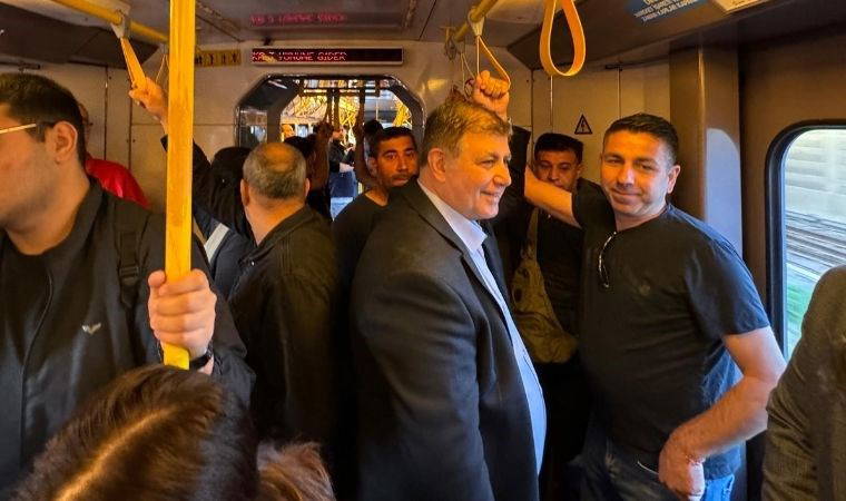 Başkan Cemil Tugay mesaiye İZBAN’da başladı