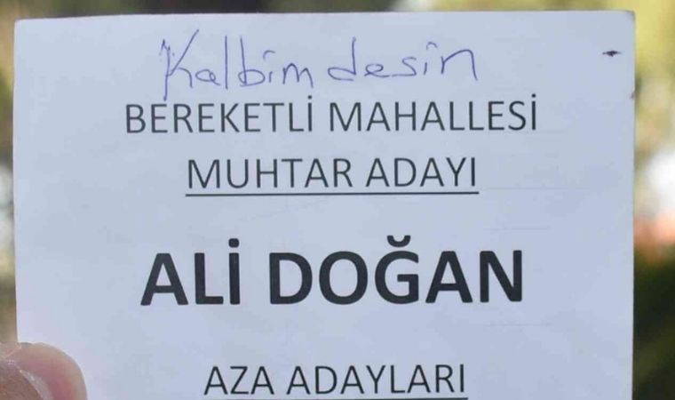 Oy pusulasında çıkan 'Kalbimdesin' yazısı muhtarlıktan etti