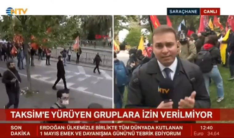 NTV yayınında ‘Taksim’ protestosu!