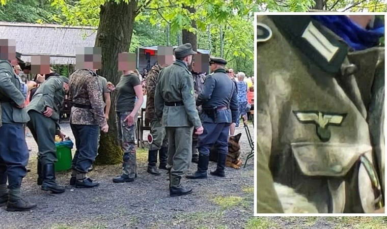 Almanya parktaki bu görüntüleri konuşuyor: 'Wehrmacht araçlarına benzeyen bir konvoy...'