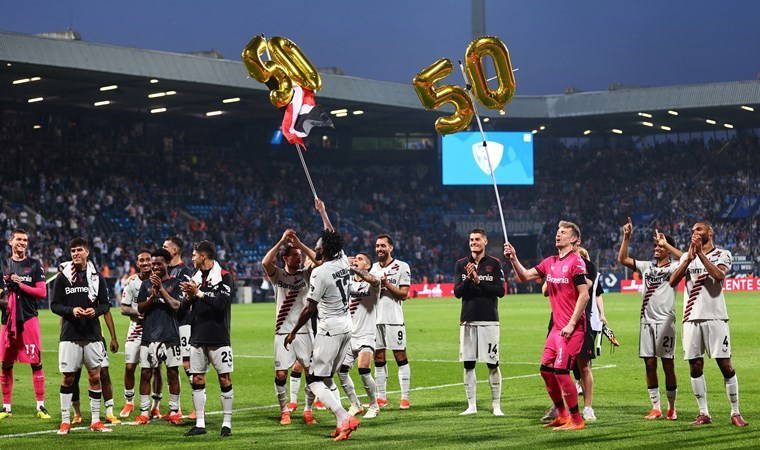 Bayer Leverkusen galibiyet serisini 50 maça çıkardı