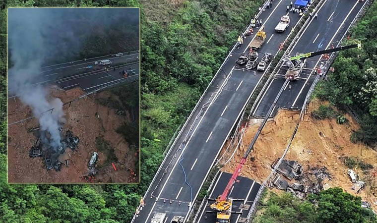 Çin’de otoyol çöktü: 48 kişi öldü! ‘Araçlar yarığa düştü...'