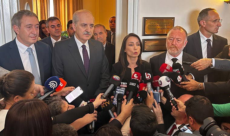 Meclis'te 'yeni anayasa' turları sürüyor... TBMM Başkanı Kurtulmuş, DEM Parti'yi ziyaret etti