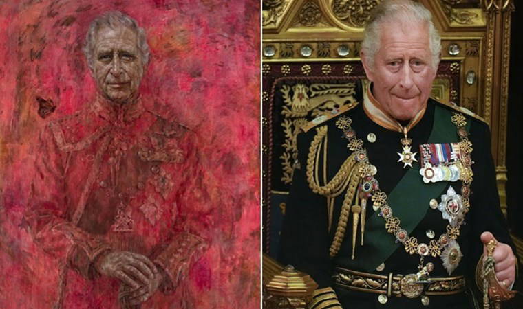 Ressam açıkladı: Kral Charles'ın portresi neden kırmızı?