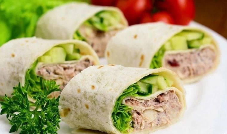 Gece atıştırmalıklarının en sağlıklısı: Ton Balıklı Wrap Tarifi