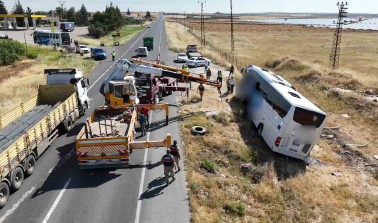 Şanlıurfa’da yolcu otobüsü devrildi: 6 yaralı