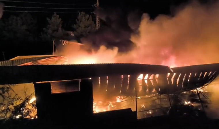 Diyarbakır'da yıldırım düşen depo yandı: 20 milyon TL'lik zarar oluştu