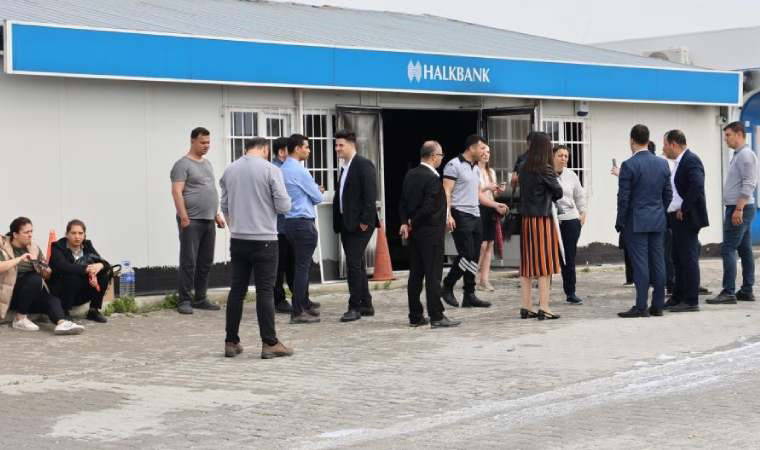 Prefabrik banka şubesinde korkutan yangın