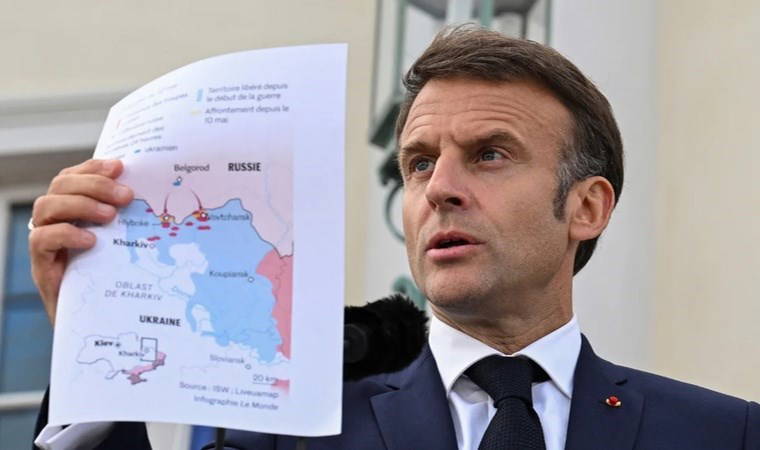 Macron: Ukrayna'nın, Rusya'nın askeri üslerini imha etmesine izin vermeliyiz