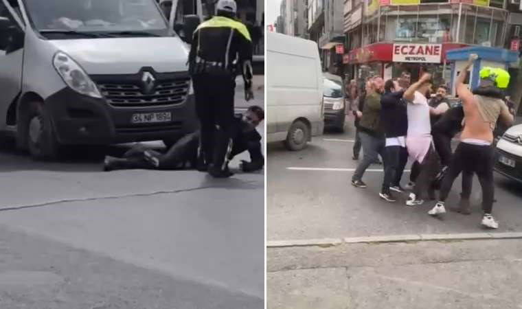 Fatih'te zabıtaya trafikte saldırı: Kaputta sürükledi