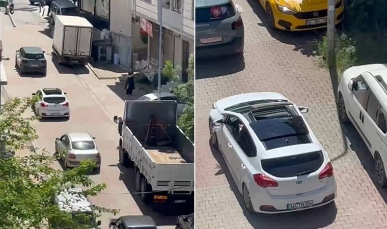 O anlar kameraya yansıdı... Konvoyda havaya ateş açtılar!