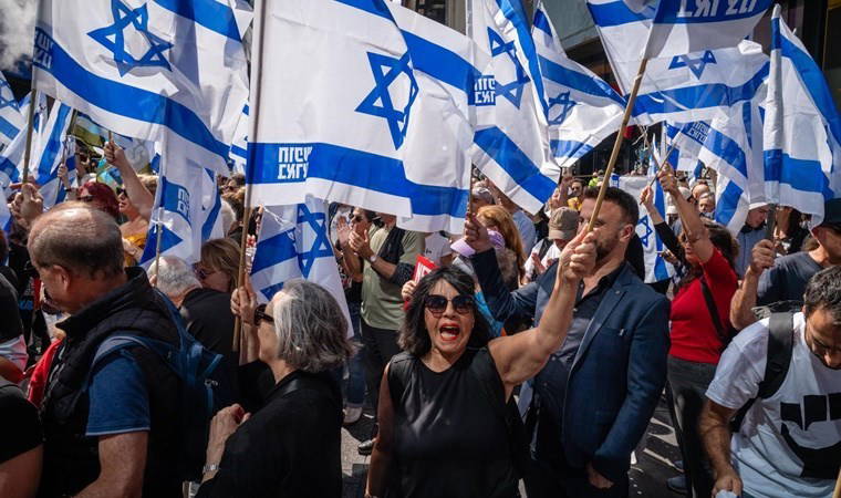 New York'ta İsrail yanlısı Yahudi grup Başbakan Netanyahu aleyhine gösteri yaptı