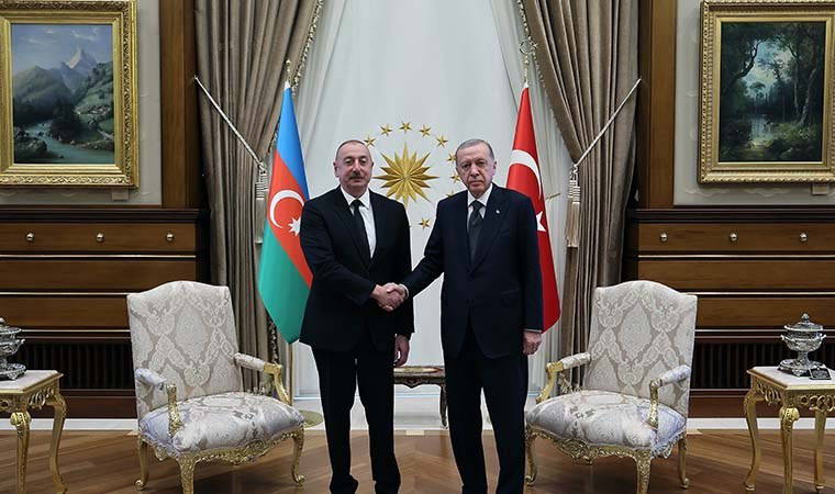 AKP'li Cumhurbaşkanı Erdoğan, Azerbaycan Cumhurbaşkanı Aliyev ile görüştü
