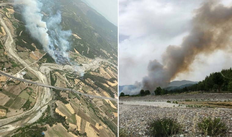 Muğla sınırında başlayan orman yangını Denizli’ye sıçradı
