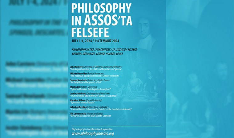 'Assos'ta Felsefe' bu yıl 1-4 Temmuz tarihlerinde gerçekleşecek: 'Spinoza, Descartes, Leibniz, Hobbes, Locke...'