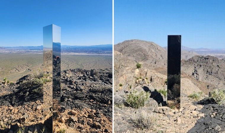 Çölün ortasında 'gizemli' monolit bulundu