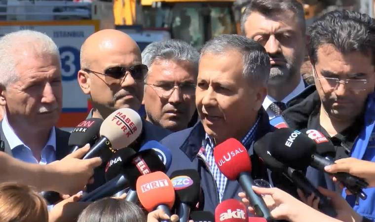 Bakan Yerlikaya'dan Küçükçekmece'de çöken binaya ilişkin açıklama
