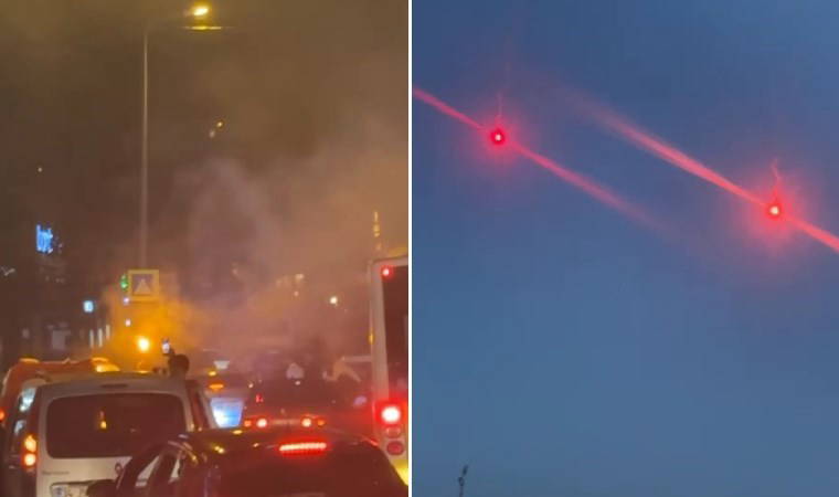 Arnavutköy'de taraftarların havai fişekli kutlamasında ormanlık alanda ve bazı evlerin çatılarında yangın çıktı: 5 gözaltı