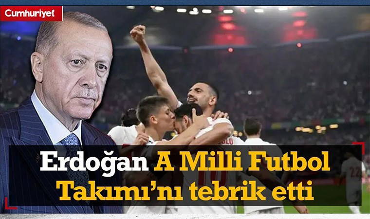 Recep Tayyip Erdoğan, Türkiye-Çekya maçının ardında A Milli Futbol Takımı'nı tebrik etti