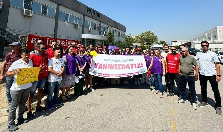 52 gündür grevde olan emekçilere kadın desteği