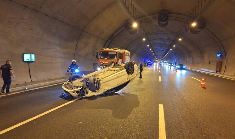 Kuzey Marmara Otoyolu'nda tünelde zincirleme kaza