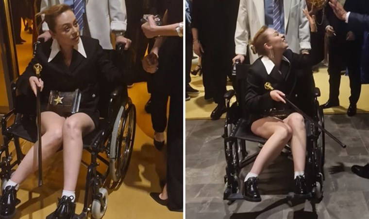 Demet Evgar hayranlarını korkuttu: Ödül gecesine tekerlekli sandalyeyle katıldı!