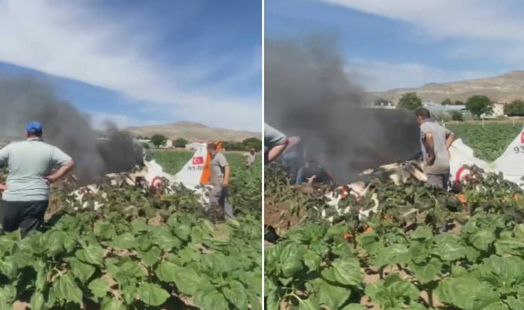 Kayseri’de eğitim uçağı düştü