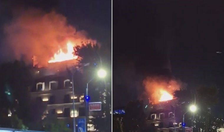 Kadıköy'de bir otelde yangın çıktı