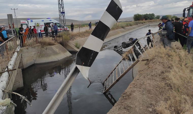 Araç sulama kanalına uçtu: 1 ölü