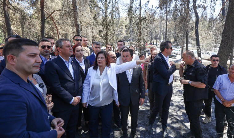 Özgür Özel yangın bölgesinde