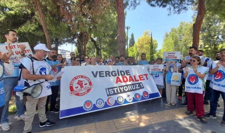 Sağlık çalışanlarından ‘vergide adalet’ protestosu